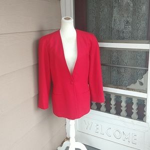 Vintage Miss Pendleton red virgin wool blazer